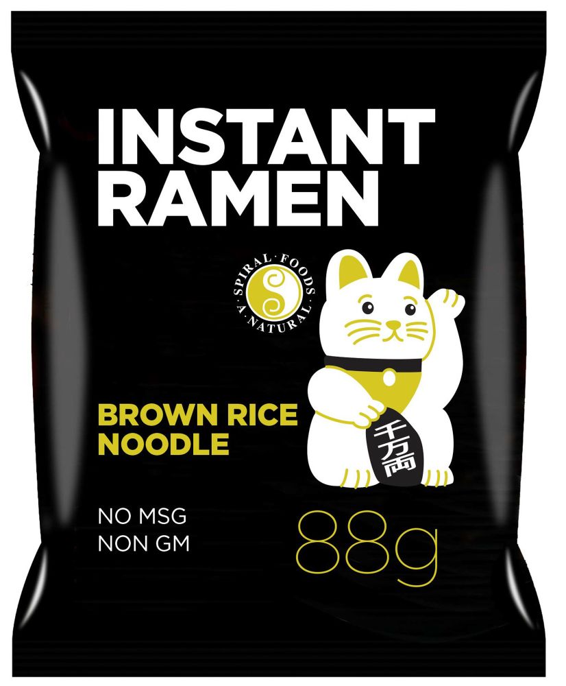 Spiral Instant Ramen Brown Rice Noodle 88g Front