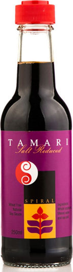 Spiral Salt Reduced Tamari Sauce Gluten Free 250ml Front