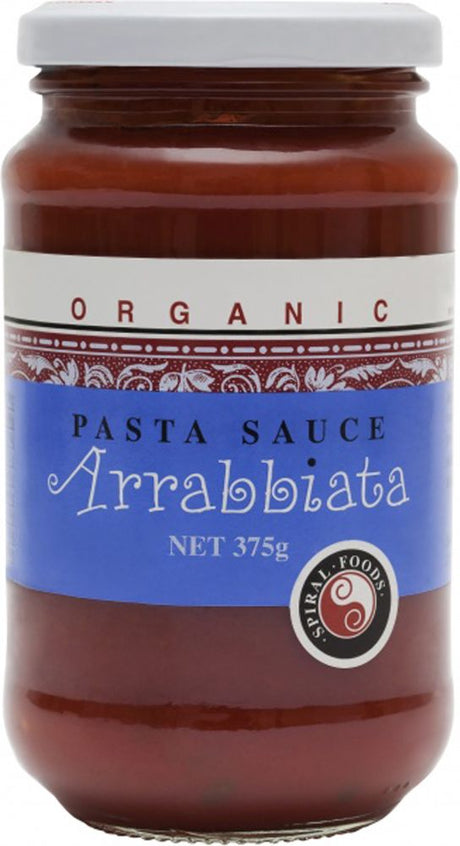 Spiral Organic Arrabbiata Sauce Gluten Free 375g Front