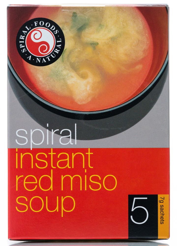 Spiral Instant Red Miso Soup 5x7g sachets Front