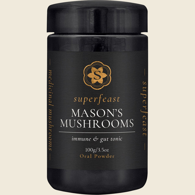 Superfeast Mason's Mushrooms Immune & Gut Tonic 100g Front