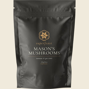 Superfeast Mason's Mushrooms Immune & Gut Tonic 250g Front