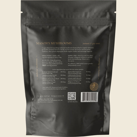 Superfeast Mason's Mushrooms Immune & Gut Tonic 250g Back