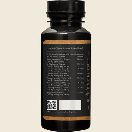 Superfeast Mushroom M8 Capsules 90 Caps Left Side