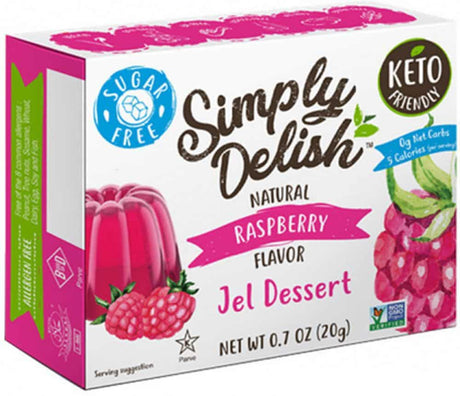 Simply Delish Raspberry Jel Dessert Gluten Free 20g Front
