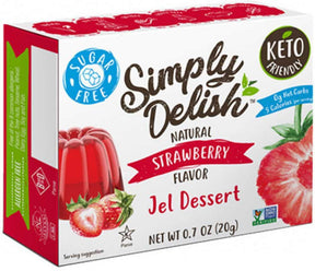 Simply Delish Strawberry Jel Dessert Gluten Free 20g Front