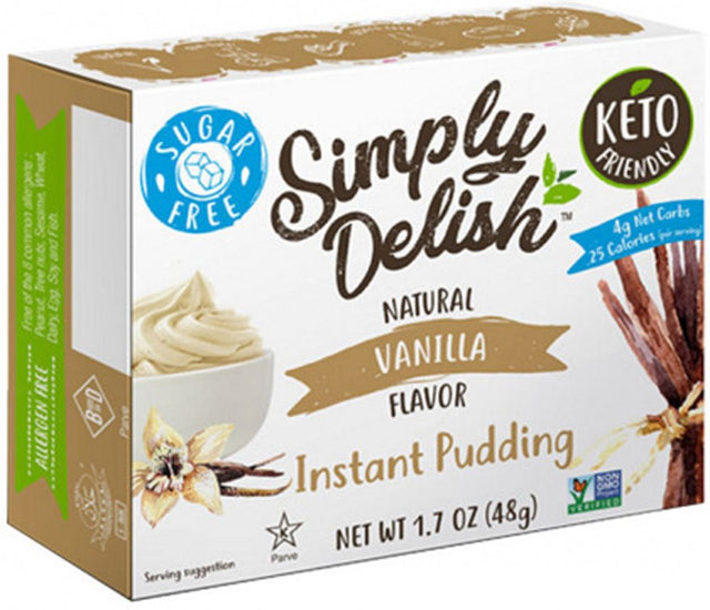 Simply Delish Vanilla Natural Pudding & Pie Filling Gluten Free 44g Front