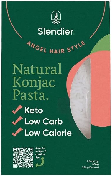 Slendier Pasta Konjac Angel Hair Style Gluten Free 400g Front