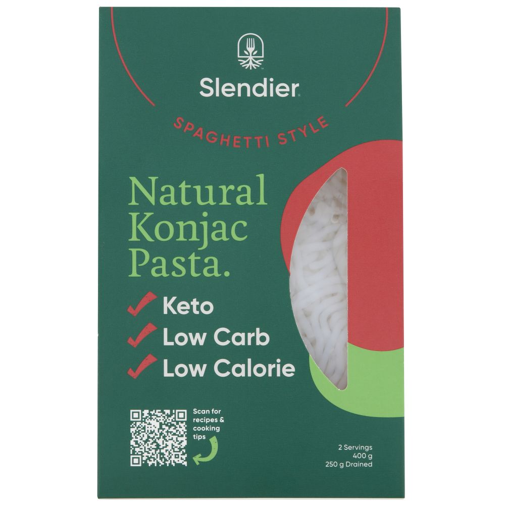 Slendier Konjac Spaghetti Style Gluten Free 400g Front