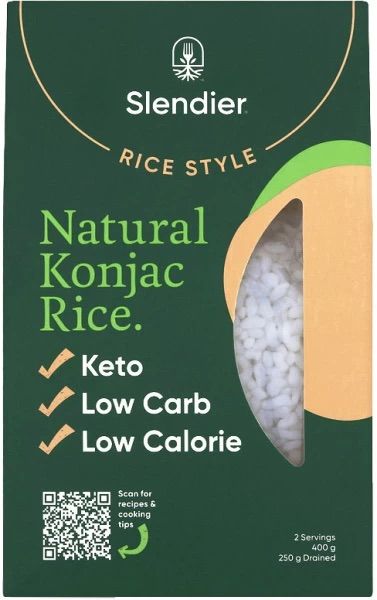 Slendier Konjac Rice Style Gluten Free 400g Front