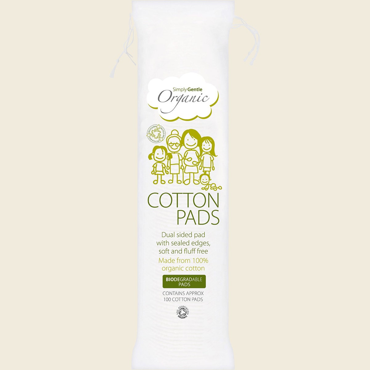 Simply Gentle Organic Cotton Pads 100