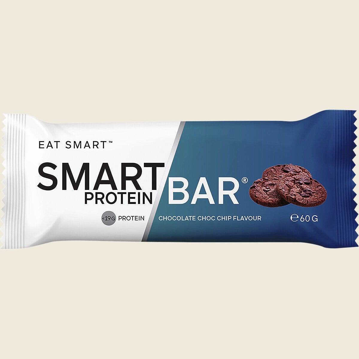 Smart Protein Bar Chocolate Choc Chip Flavour Protein 60g  Pack of 12 Single Bar Front