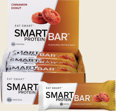 Smart Protein Bar Cinnamon Donut Flavour Protein Bar 60g  Pack of 12 Front