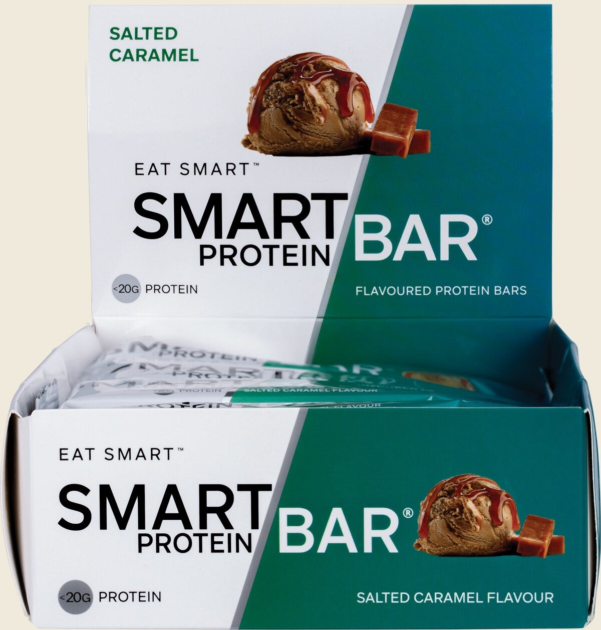 Smart Protein Bar Salted Caramel Flavour Protein Bar 60g  Pack of 12 Display