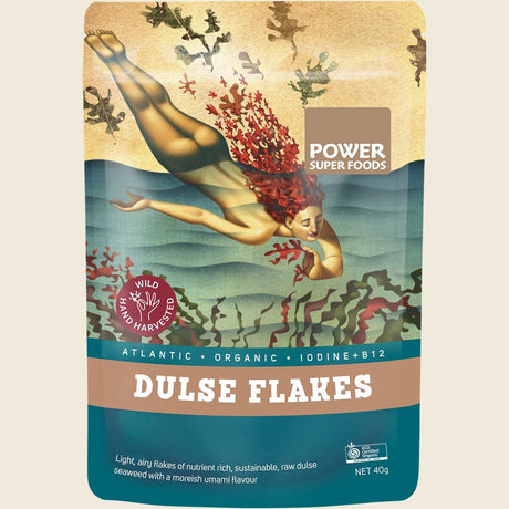 Power Super Foods Certified Organic Dulse Flakes  40g front