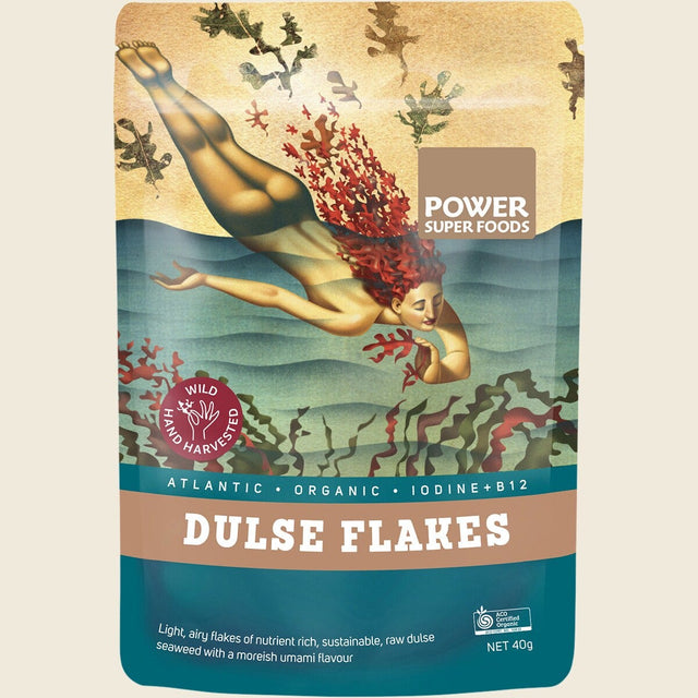 Power Super Foods Certified Organic Dulse Flakes  40g front