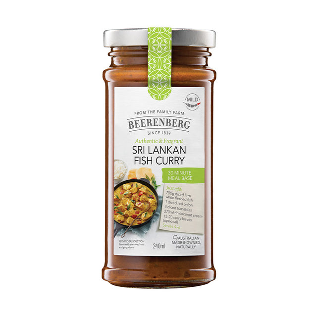 Beerenberg Sri Lankan Fish Curry Meal Base 240mL Front