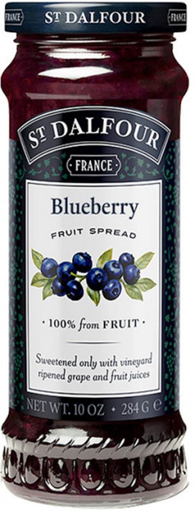 St Dalfour Blueberry Fruit Spread 284g Front