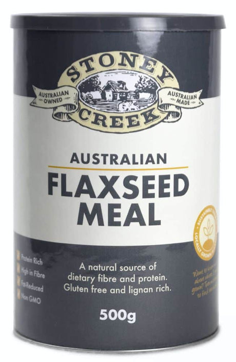 Stoney Creek Flaxseed Meal Australian Regenerative 500g Front