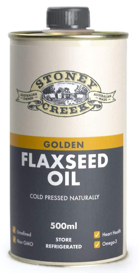 Stoney Creek Flaxseed Oil Golden 500ml Front