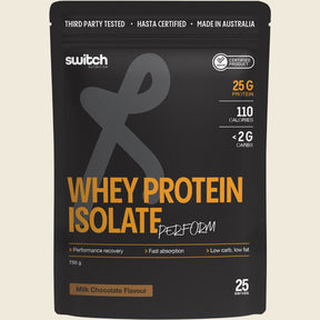 Switch Nutrition Perform Hasta Whey Protein Isolate Chocolate Milk 750g Front