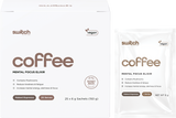 Switch Nutrition Coffee Mental Focus Elixir 6g x 25-pack Naked Espresso 25pk – product and sachets