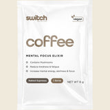 Switch Nutrition Coffee Mental Focus Elixir 6g x 25-pack Naked Espresso – front