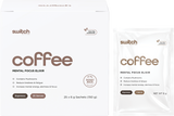 Switch Nutrition Coffee Mental Focus Elixir Espresso Sweetened 6g x 25-pack 25pk – product and sachets