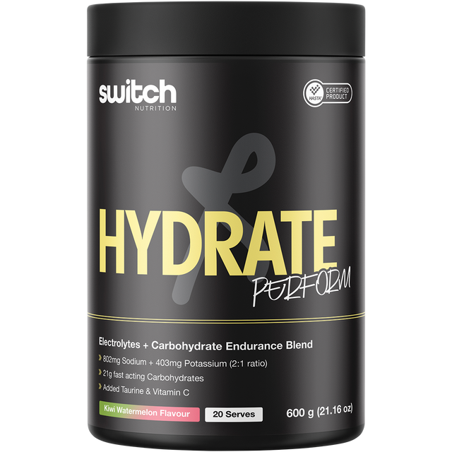 Switch Nutrition Perform Hasta Hydrate & Carbs Kiwi Watermelon 600g – front packaging