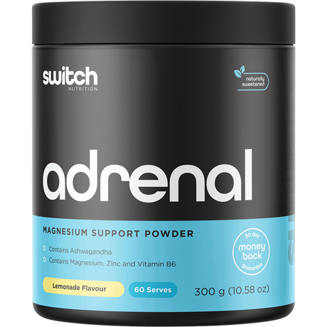 Switch Nutrition Adrenal Magnesium Support Powder Lemonade 300g – front packaging