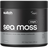 Switch Nutrition Organic Sea Moss 10:1 Irish Sea Moss Capsules 60 Caps – front packaging
