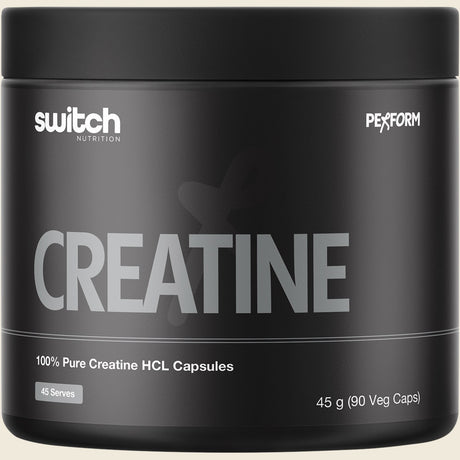 Switch Nutrition Creatine 100% Pure Hcl 90 Caps Front
