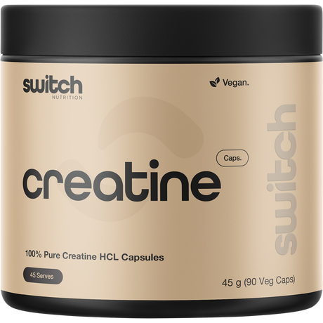 Switch Nutrition Creatine 100% Pure HCT 90 Capsules – front packaging