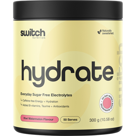 Switch Nutrition Hydrate Everyday Sugar Free Electrolytes Kiwi Watermelon 300g – front packaging