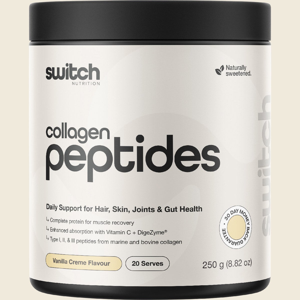 Switch Nutrition Collagen Peptides Vanilla Creme 250g – front