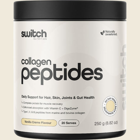 Switch Nutrition Collagen Peptides Vanilla Creme 250g – front