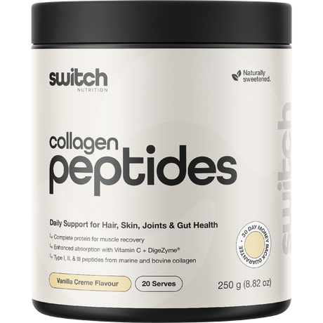 Switch Nutrition Collagen Peptides Vanilla Creme 250g – front packaging