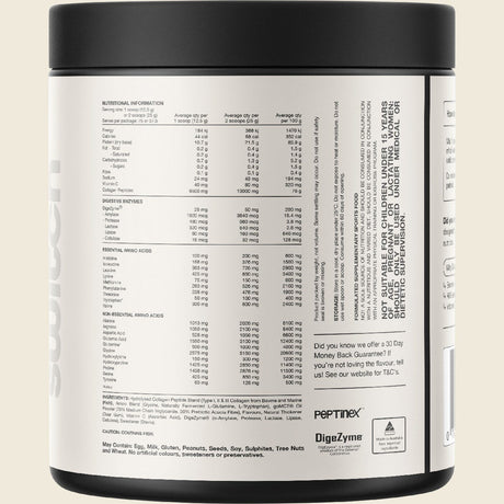 Switch Nutrition Collagen Peptides Vanilla Creme 250g – back label
