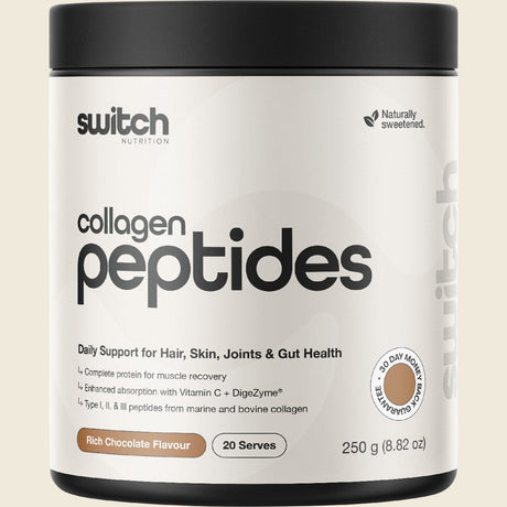 Switch Nutrition Collagen Peptides Rich Chocolate 250g – front