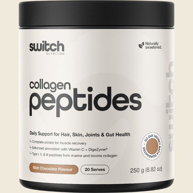 Switch Nutrition Collagen Peptides Rich Chocolate 250g – front