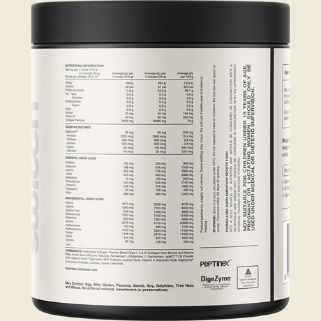 Switch Nutrition Collagen Peptides Unflavoured 250g – back label