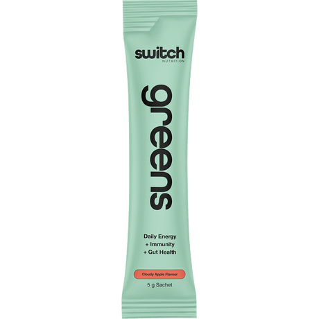 Switch Nutrition Greens Sachets Cloudy Apple 20x5g – front packaging