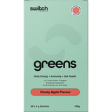 Switch Nutrition Greens Sachets Cloudy Apple 20x5g – front packaging