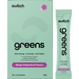 Switch Nutrition Greens Sachets Mango Passionfruit 20x5g – product and sachets