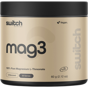 Switch Nutrition Mag3 100% Pure Magnesium L-Threonate Unflavoured 60g – front packaging