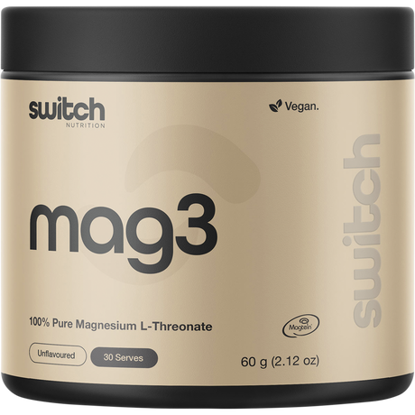 Switch Nutrition Mag3 100% Pure Magnesium L-Threonate Unflavoured 60g – front packaging