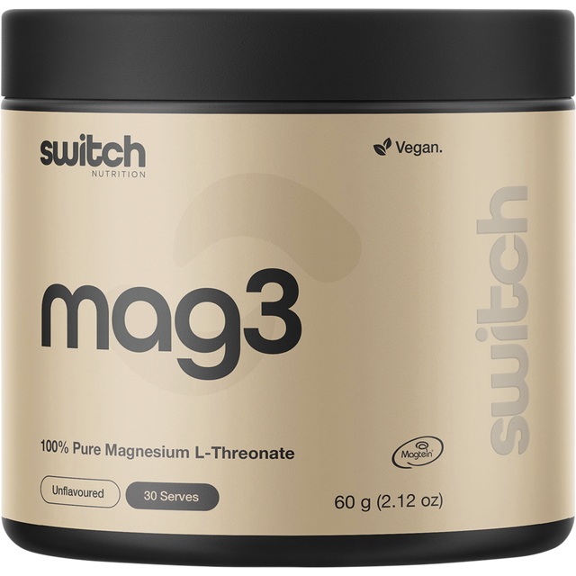 Switch Nutrition Mag3 100% Pure Magnesium L-Threonate Unflavoured 60g – front packaging