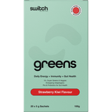 Switch Nutrition Greens Sachets Strawberry Kiwi 20x5g – front packaging