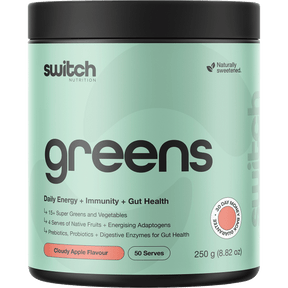 Switch Nutrition Greens Cloudy Apple 250g – front packaging