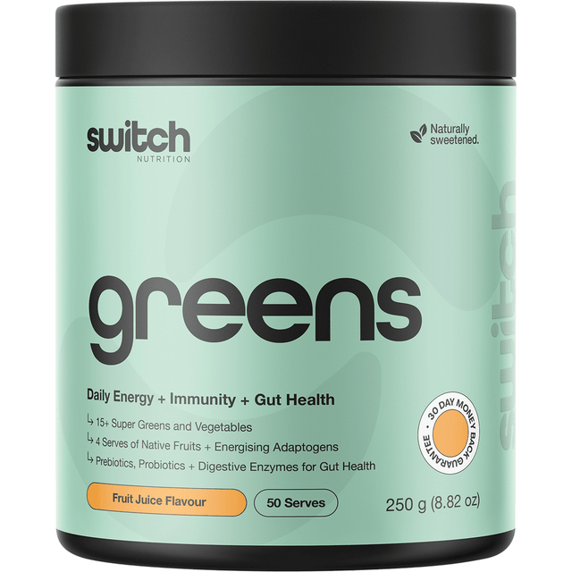 Switch Nutrition Greens Fruit Juice 250g – front packaging